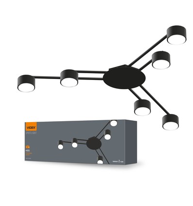 6x Spot sur rail GX53 - Noir, sans source lumineuse, IP20, max 180W