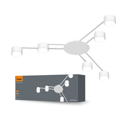 6x Spot de plafond GX53 - Blanc, 40x20cm, IP20 intérieur, sans source lumineuse