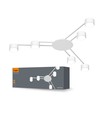 6x Spot de plafond GX53 - Blanc, 40x20cm, IP20 intérieur, sans source lumineuse