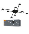 8x Spot sur rail GX53 - Noir, aluminium, IP20 intérieur, sans source lumineuse