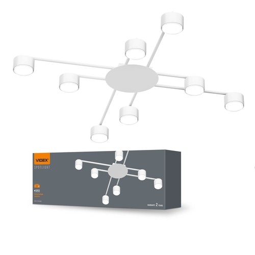 8x Spot sur rail GX53, blanc - RA90, IP20, pour 8 ampoules GX53, sans source lumineuse