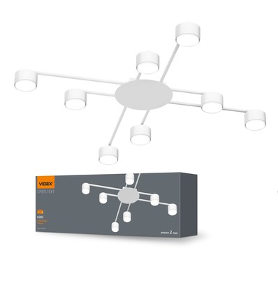 8x Spot sur rail GX53, blanc - RA90, IP20, pour 8 ampoules GX53, sans source lumineuse