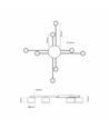 8x Spot sur rail GX53, blanc - RA90, IP20, pour 8 ampoules GX53, sans source lumineuse