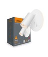 Applique murale GU10 avec 5W LED backlight - Blanc, incl. 2 interrupteurs, sans source lumineuse GU10