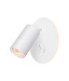 Applique murale GU10 avec 5W LED backlight - Blanc, incl. 2 interrupteurs, sans source lumineuse GU10
