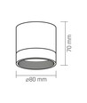 Spot en saillie GX53 - Blanc, Ø8cm, IP20, IK07, sans source lumineuse