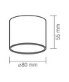 Spot plafonnier GX53 - Blanc, rond, aluminium, IP20 intérieur, sans source lumineuse