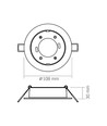 Spot encastrable GX53 - noir, rond, sans source lumineuse