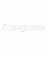 Rail de 1m pour spot sur rail - 1 phase, noir, 1F2W