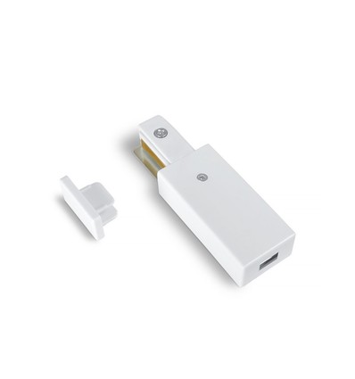 Connexion électrique pour rail monophasé - Blanc, 1F2W