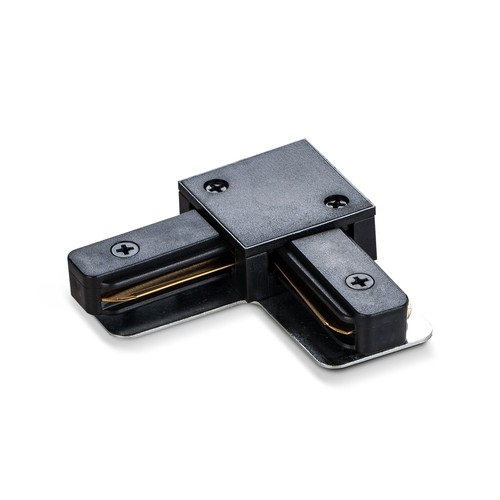 L-connecteur pour rail monophasé - Noir, 1F2W