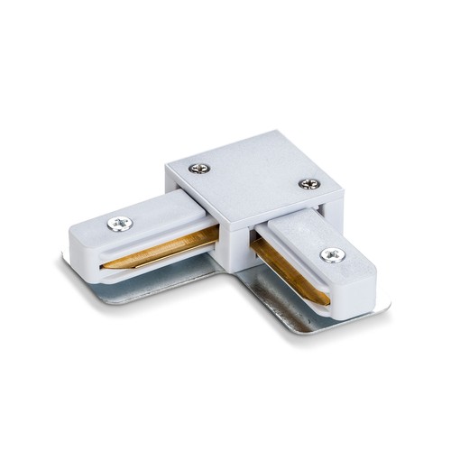 L-connecteur pour rail monophasé - Blanc, 1F2W