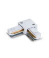 L-connecteur pour rail monophasé - Blanc, 1F2W
