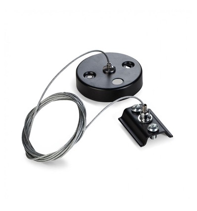Suspension par fil pour rail monophasé - Noir
