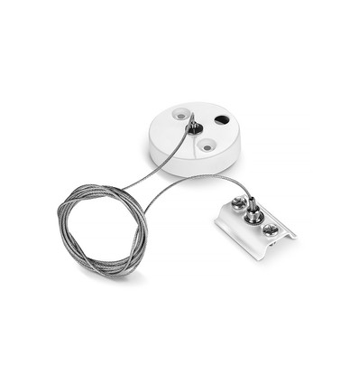 Suspension par câble pour spot sur rail - 1 pièce, blanc