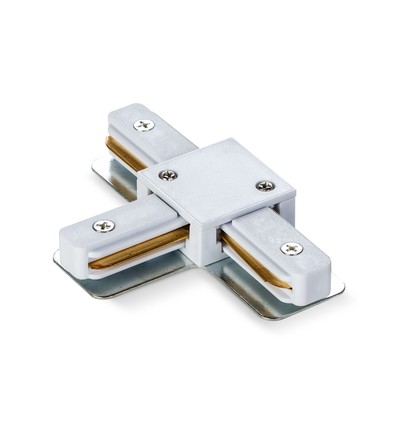 T-connecteur pour rail monophasé - Blanc, 1F2W