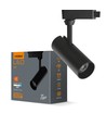Spot sur rail 1 phase 10W - 36 degrés, 4000K, Noir, IP20, RA80