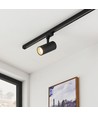 Spot sur rail 1 phase 10W - 36 degrés, 4000K, Noir, IP20, RA80
