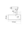 Spot sur rail blanc 10W - 800lm, 36 degrés, 4000K, IP20 intérieur