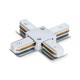 X-connecteur pour rail monophasé - Blanc, 1F2W