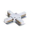 X-connecteur pour rail monophasé - Blanc, 1F2W