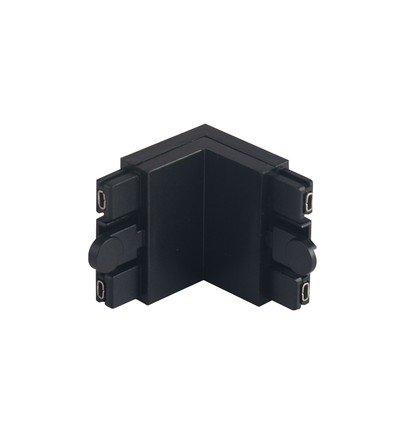 Connecteur magnétique en L, noir - 30x30x24 mm, IP22 intérieur, 3 ans de garantie
