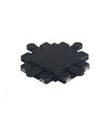 Connecteur en X pour système de rail magnétique, 48V - Noir, IP24, VL-TRMS-FC05B