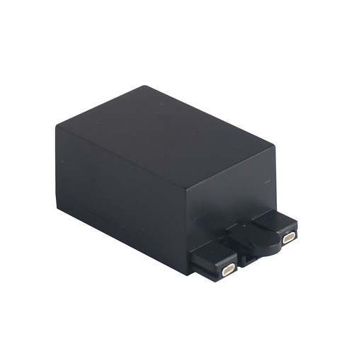 Boîtier de connexion pour rail magnétique, noir - Pour rail en saillie 24x6mm