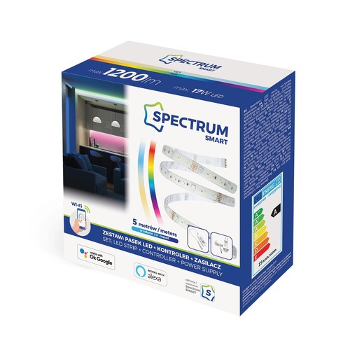Kit ruban LED 5m 17W/m RGB+CCT - 230V, 60 LED/m, Smart home, sans télécommande
