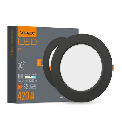 Dalle LED encastrable 6W Ø11,8cm - 620lm, 4000K, bord blanc, flicker free
