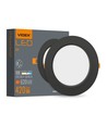 Dalle LED encastrable 6W Ø11,8cm - 620lm, 4000K, bord blanc, flicker free