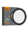 Panneau LED encastrable noir 12W - 1350lm, 4000K, Trou: Ø15 cm, angle de faisceau 120°