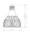 Lampe de croissance LED E27 30W - RA97, plein spectre