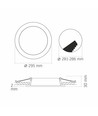 Dalle LED encastrable carrée 24W - 1830lm, 4000K, 29,5 x 29,5 cm, bord blanc, IP20 intérieur