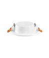 Dalle LED encastrable 4W Ø10cm - 4000K, driver intégré, bord blanc