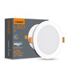 Dalle LED encastrable 6W - 4000K, 120°, Trou: Ø9,5-10 cm, Dim: 11,8 x 11,8 cm