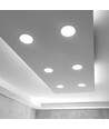Panneau LED encastrable sans cadre 18W - 2100lm, 4000K, 22,2 x 22,2 cm, driver intégré, bord blanc
