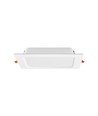Panneau LED encastrable carré 12W - 4000K, Trou: 14,5 x 14,5 cm, Dim: 17,5 x 17,5 cm, bord blanc