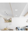 Panneau LED sans cadre carré 18W - 122lm/W, 4000K, 224x224mm, bord blanc, flicker free