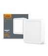 Panneau LED en saillie carré 12W - 820lm, 4000K, bord blanc, 14,2 x 14,2 cm
