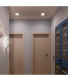 Panneau LED en saillie carré 12W - 820lm, 4000K, bord blanc, 14,2 x 14,2 cm