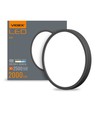 Plafonnier LED 24W, noir - 2000lm, 4000K, IP20, 26,4 x 26,4 cm, source lumineuse incl.