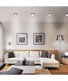 Panneau LED en saillie 15W, 19,2x19,2cm - 1400lm, 4000K, bord noir, IP20 intérieur