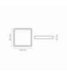 Panneau LED en saillie 15W, 19,2x19,2cm - 1400lm, 4000K, bord noir, IP20 intérieur