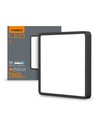 Plafonnier LED carré 24W - 26,4 x 26,4 cm, bord noir, 4000K, IP20 intérieur, source lumineuse incl.