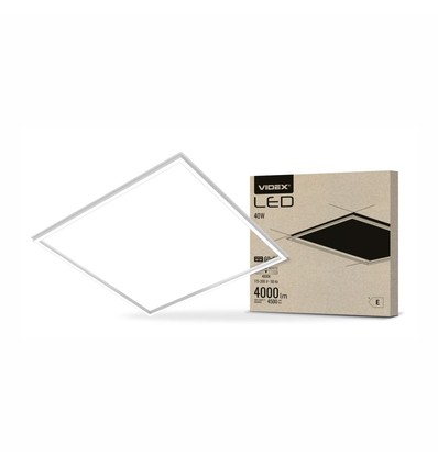 Dalle LED 60x60 avec éclairage latéral, 40W - 100lm/W, 4000K, blanc neutre, flicker free