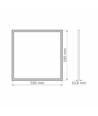 Dalle LED 60x60 avec éclairage latéral, 40W - 100lm/W, 4000K, blanc neutre, flicker free