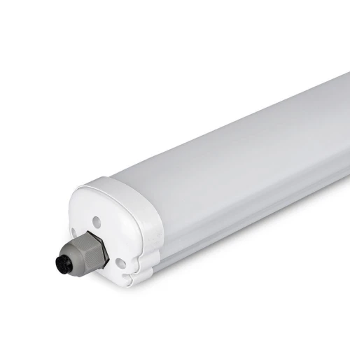 Réglette LED complète 150cm 48W étanche, câblage traversant - 5760lm, 120lm/W, IP65