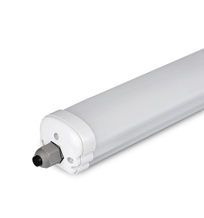 Réglette LED complète 150cm 48W étanche, câblage traversant - 5760lm, 120lm/W, IP65