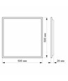Dalle LED 60x60 UGR19, 40W - Hauteur: 28mm, 110lm/W, 4000K, sans scintillement